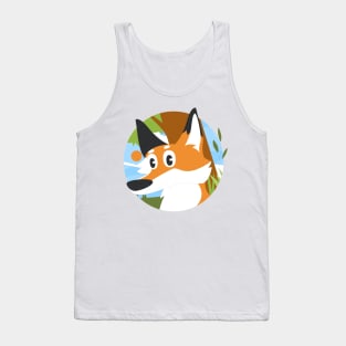 Fox Face Cartoon Tank Top